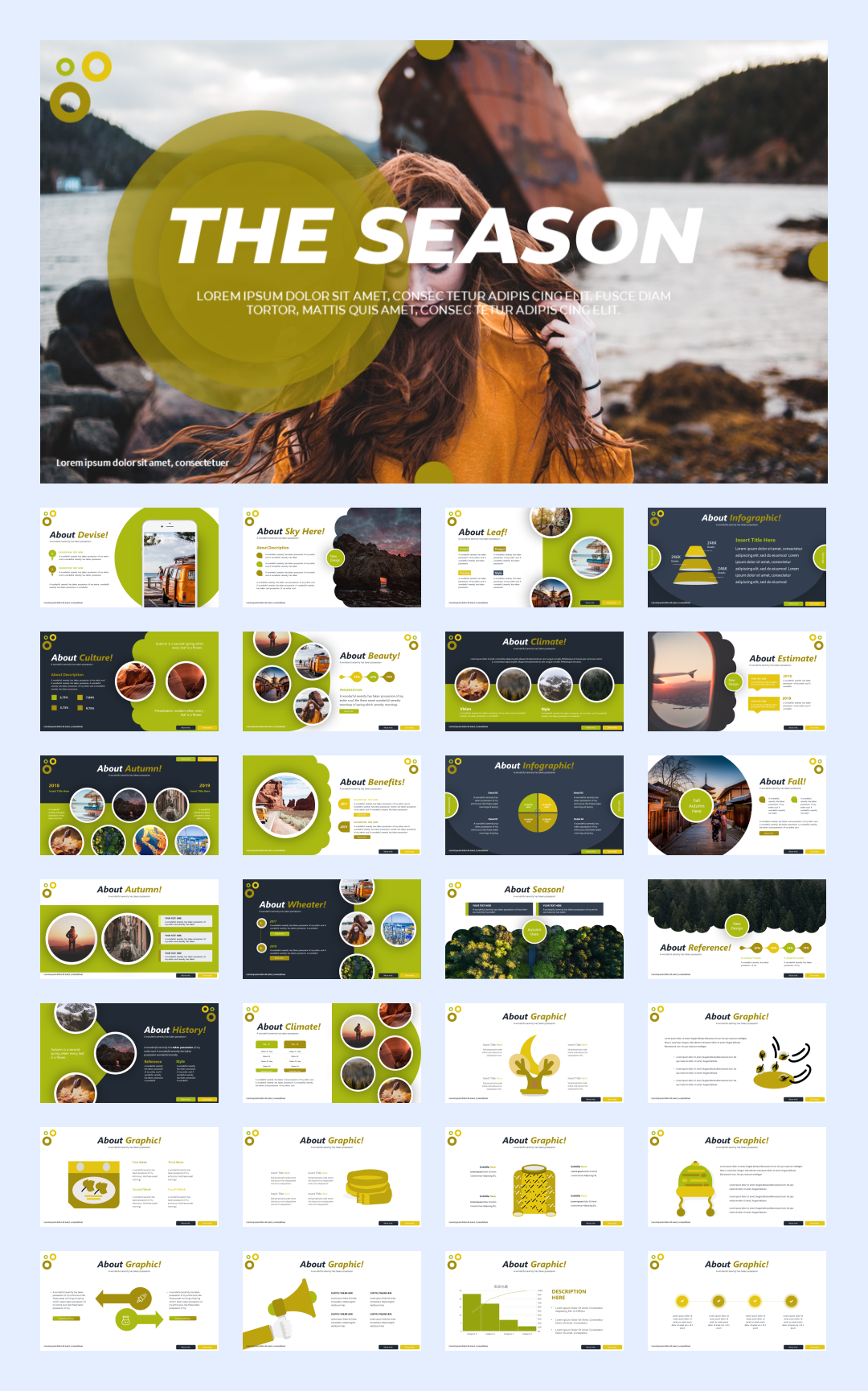 32套国外海洋旅游PPT模板，感受大自然的美！[s06]