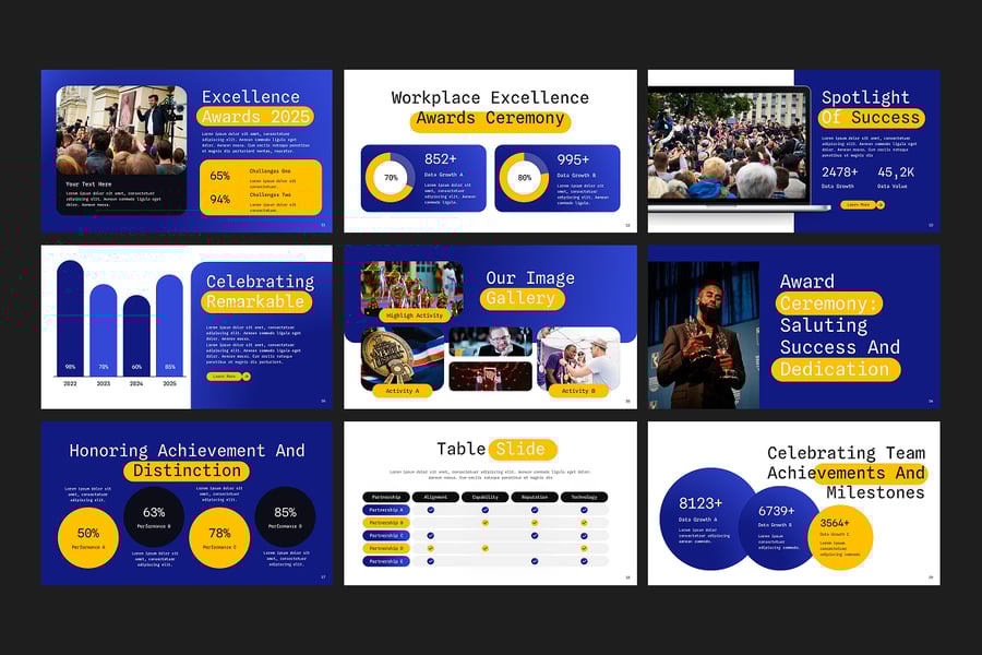 颁奖典礼PPT模板 (PPTX)