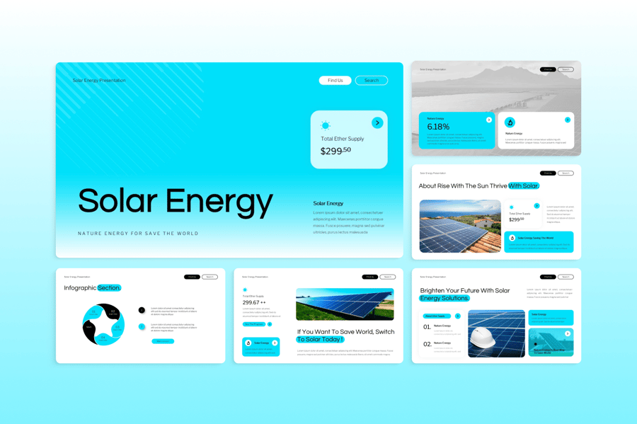 太阳能能源介绍PPT模板 (PPTX)