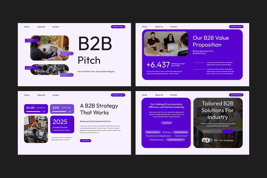 B2B路演PPT模板 (PPTX)