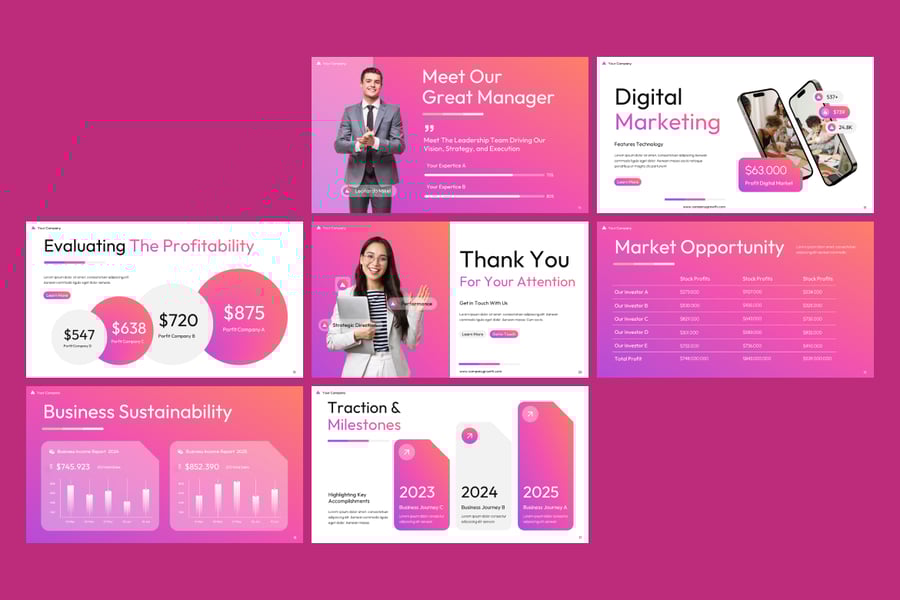 执行摘要PPT模板 (PPTX)