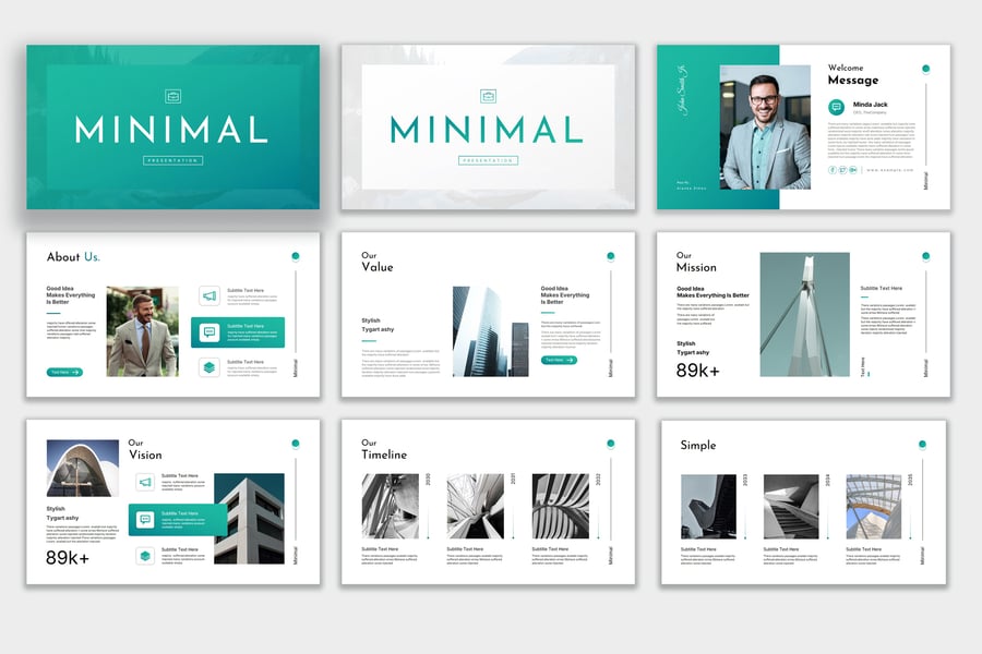 极简主义PPT模板 (PPTX)