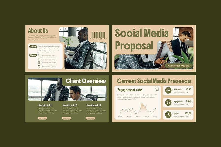 社交媒体建议PPT模板 (PPTX)