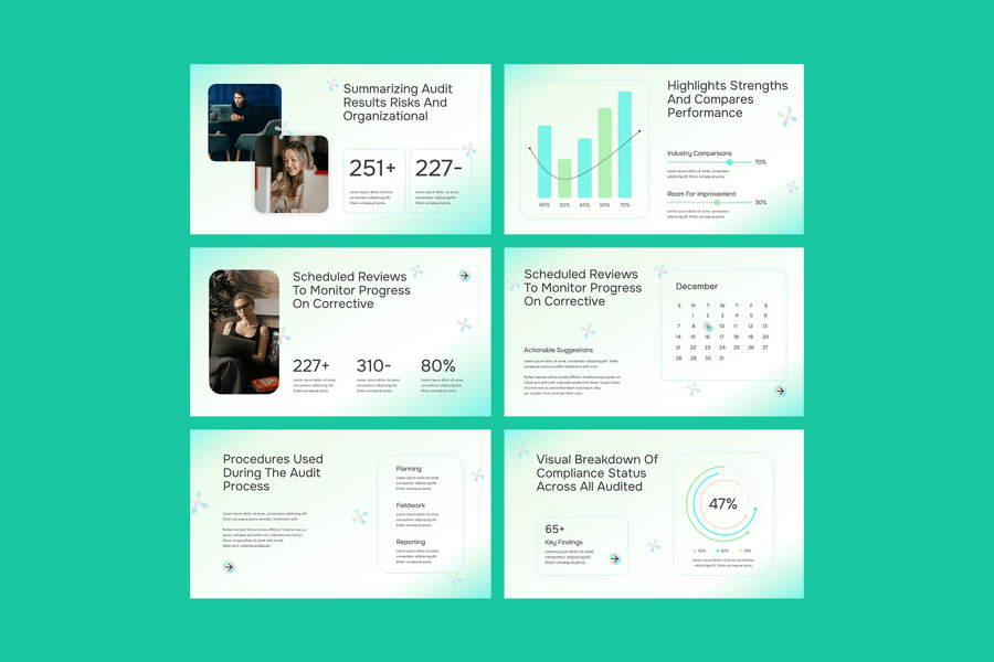 审计报告PPT模板 (PPTX)