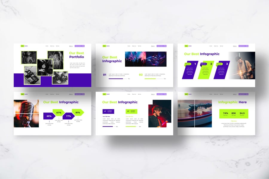 音乐演唱会PPT模板 (PPTX)