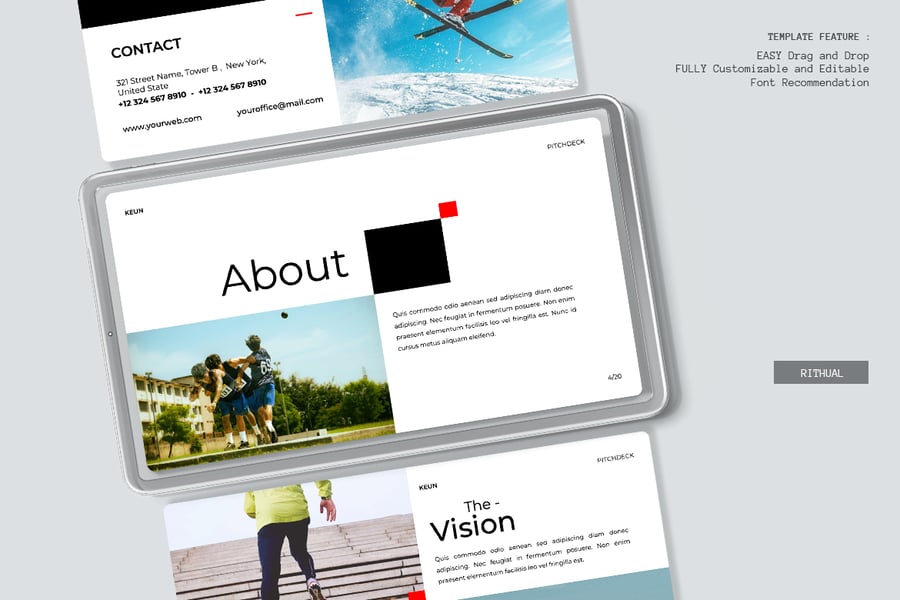 现代运动时尚品牌PPT模板 (PPTX)