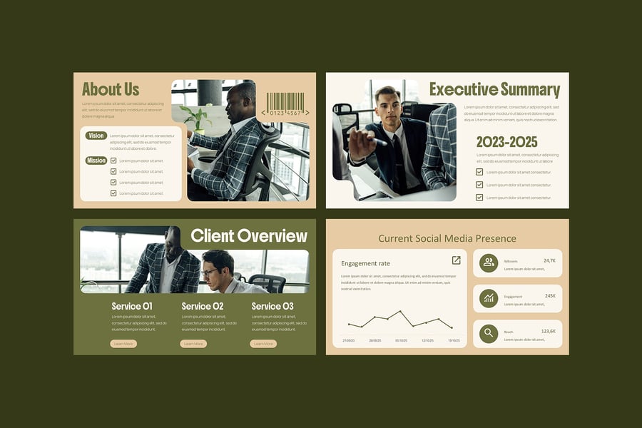 社交媒体运营建议PPT模板 (PPTX)