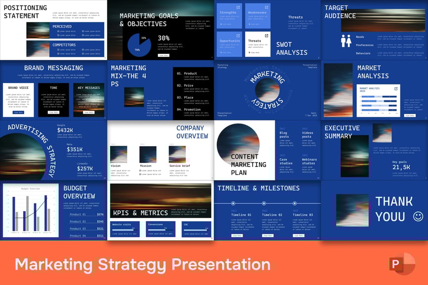 营销策略PPT模板 (PPTX)