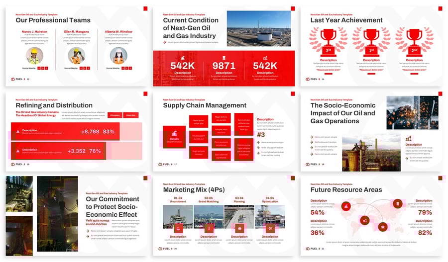 石油和天然气 PPT模板 (PPT,PPTX)