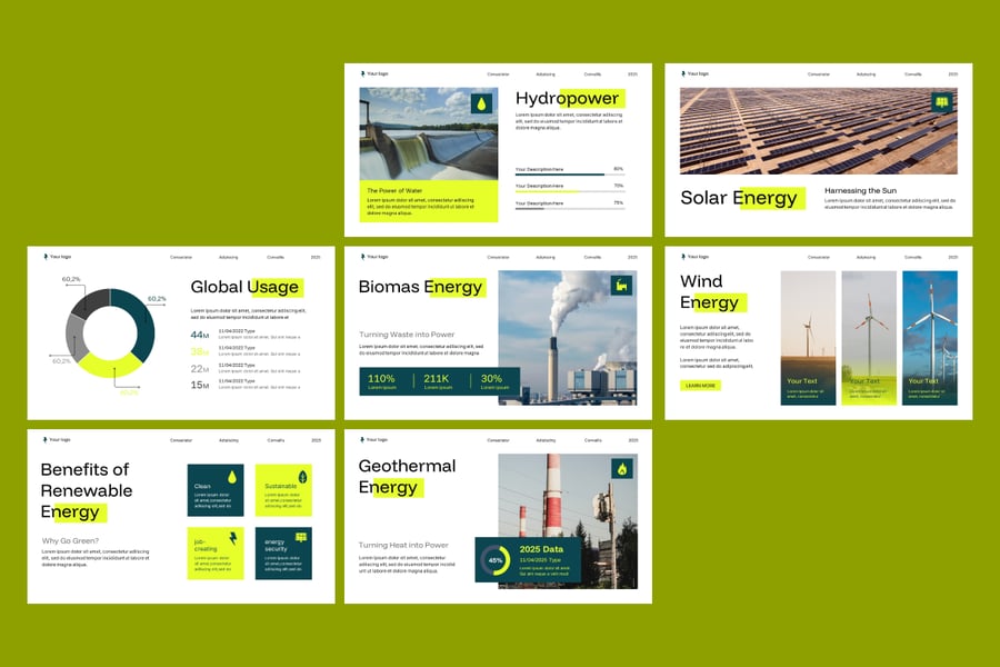 可再生能源PPT模板 (PPTX)