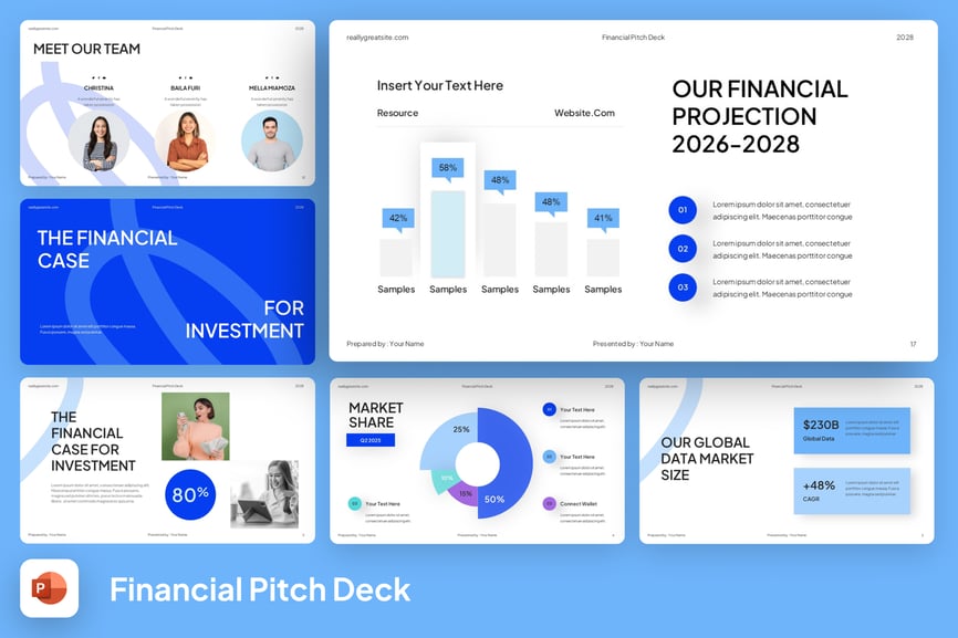 财务路演PPT模板 (PPTX)