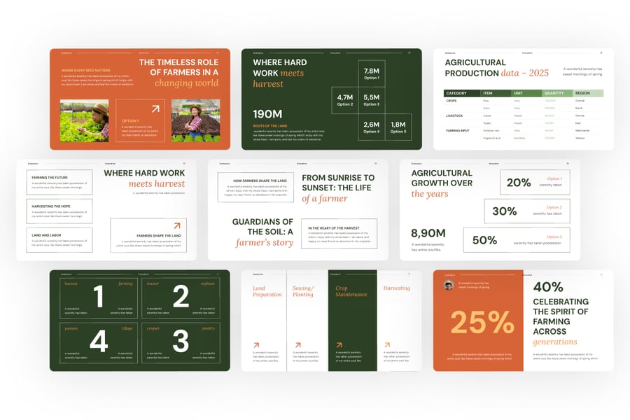 农业园艺PPT模板 (PPTX)