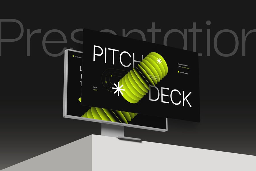 现代未来派路演PPT模板 (PPTX)