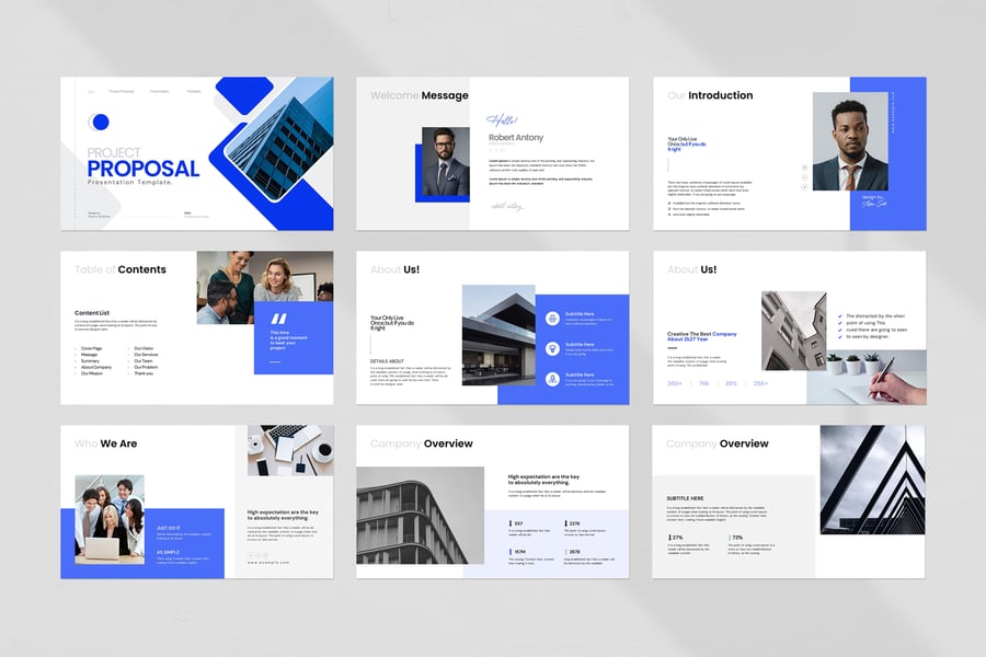 项目提案PPT模板 (PPTX)