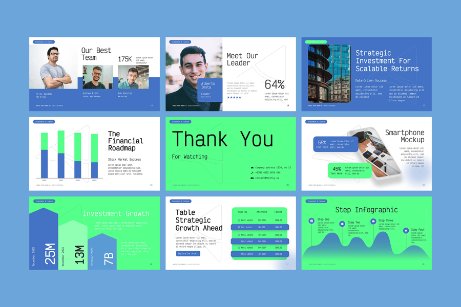 投资与金融PPT模板 (PPTX)