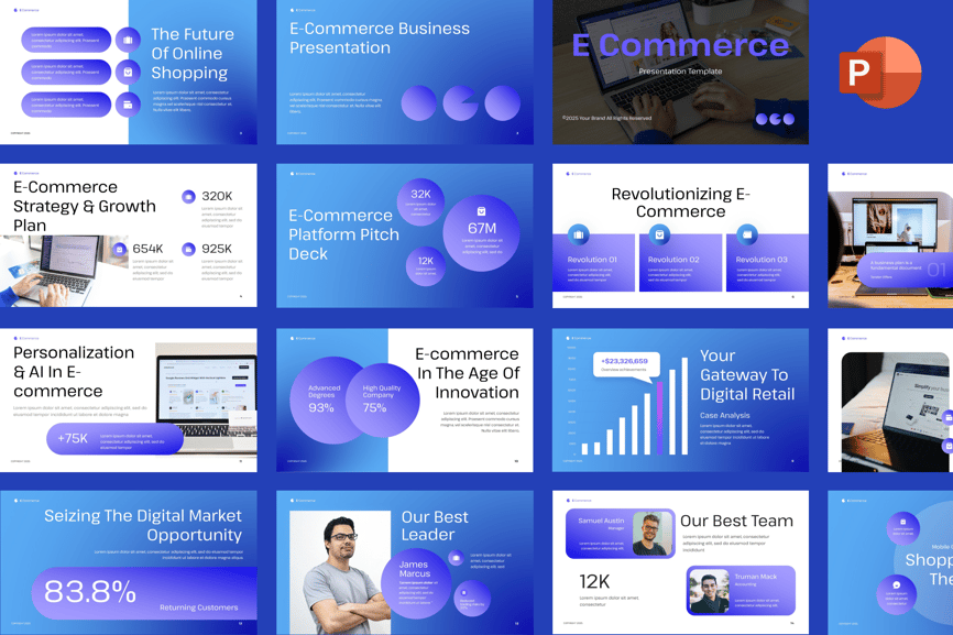 电子商务PPT模板 (PPTX)