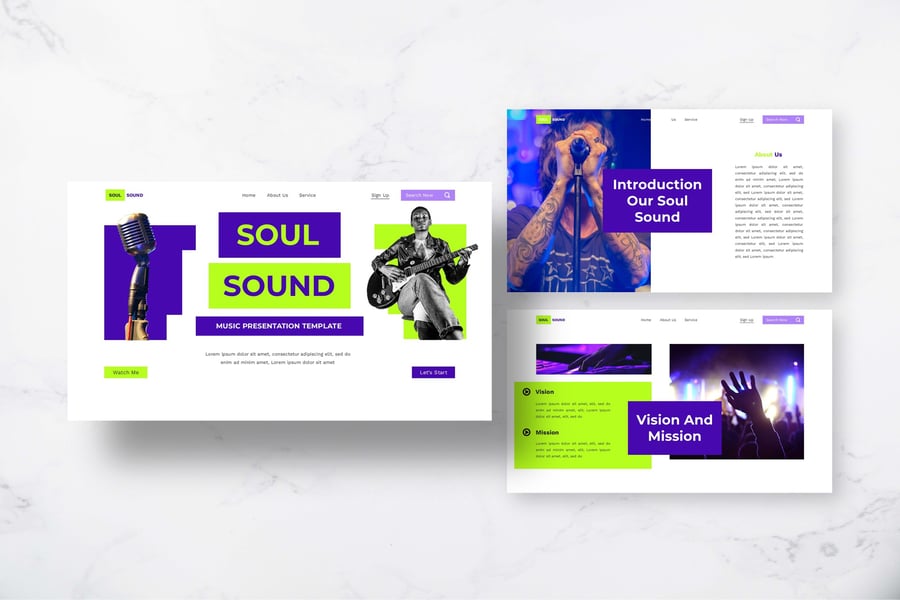 音乐演唱会PPT模板 (PPTX)