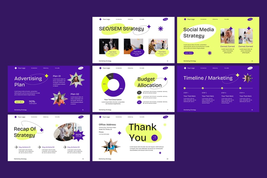 营销策略PPT模板 (PPTX)