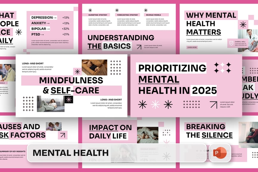 心理健康PPT模板 (PPTX)