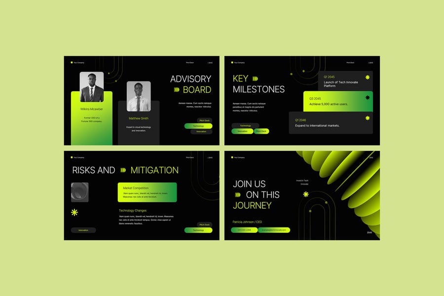 现代未来派路演PPT模板 (PPTX)