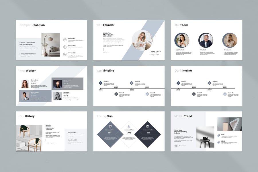 简单的极简主义PPT模板 (PPTX)