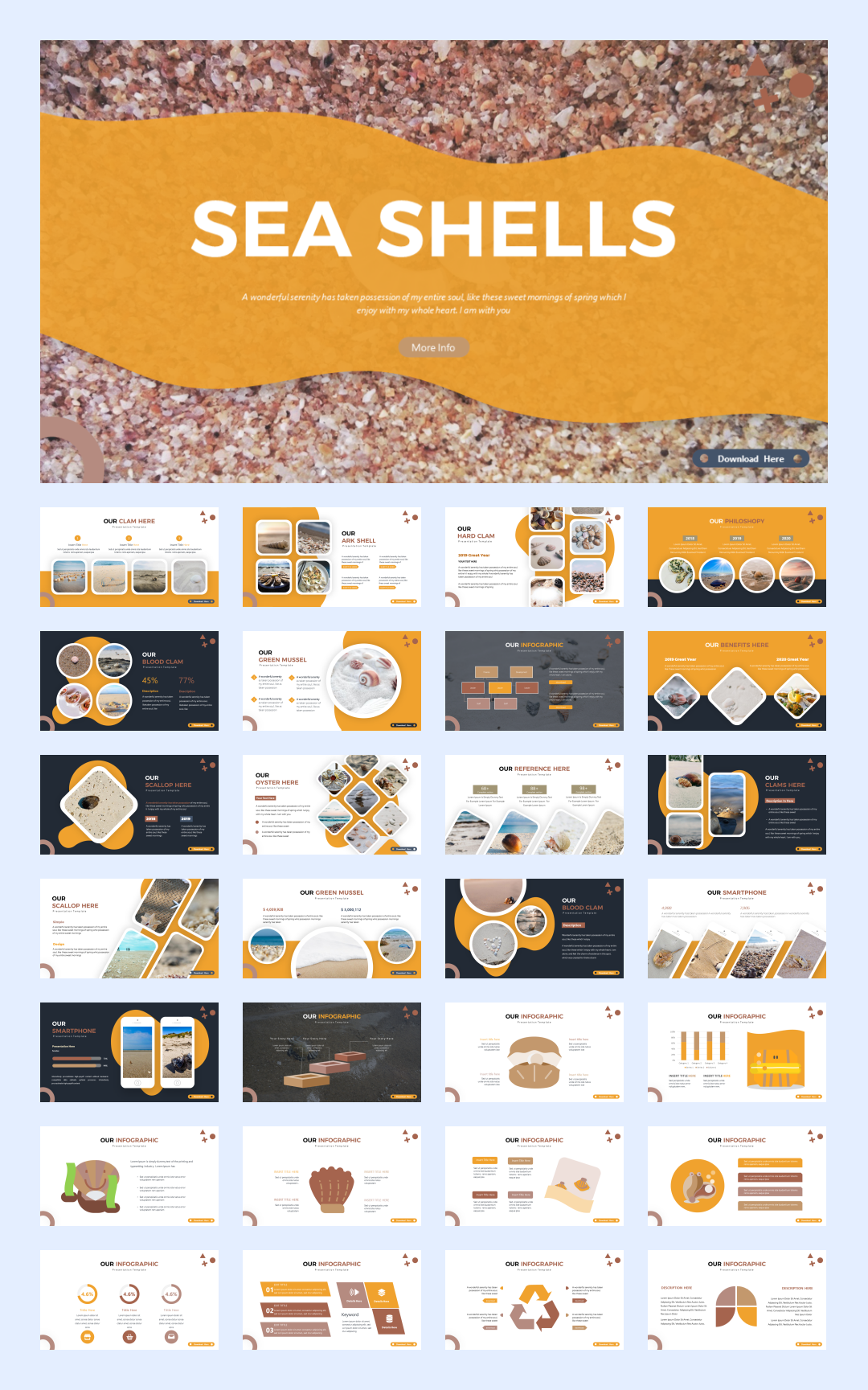 32套国外海洋旅游PPT模板，感受大自然的美！[s06]