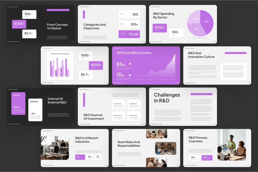 研发演示模板PPT模板 (PPTX)