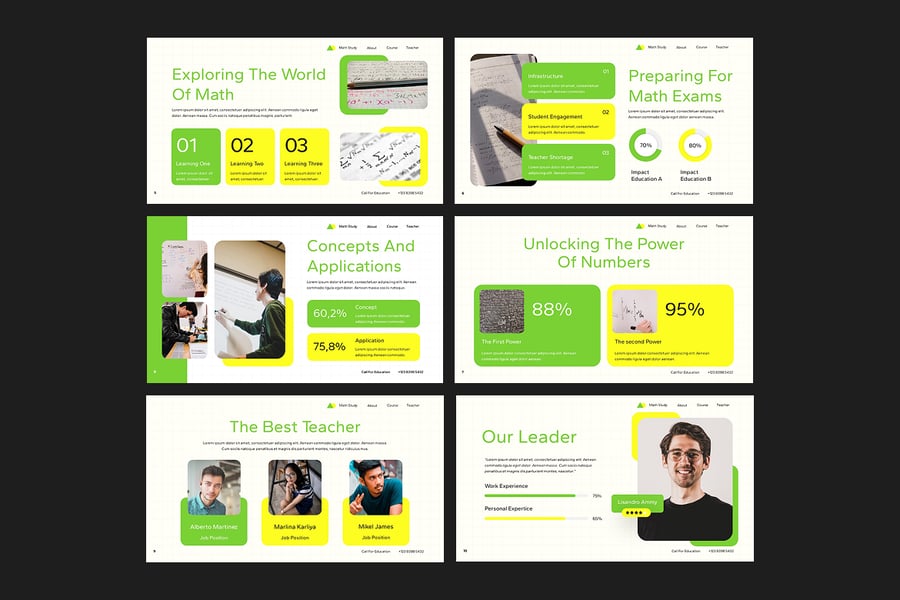 数学研究PPT模板 (PPTX)