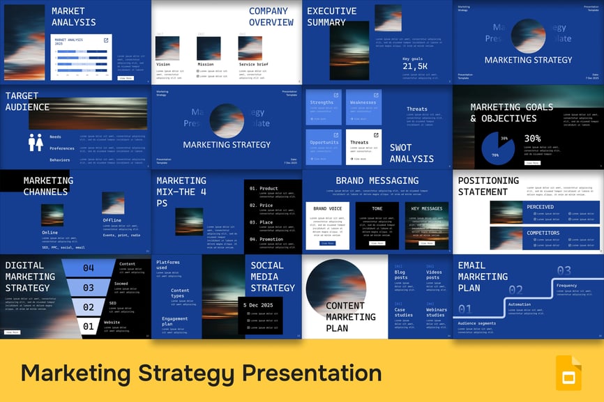 营销策略PPT模板 (PPTX)