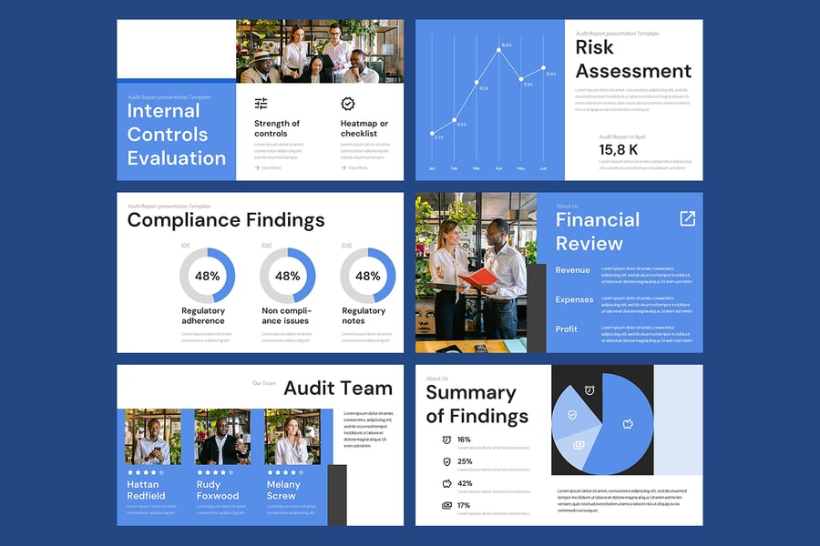 审计报告PPT模板 (PPTX)