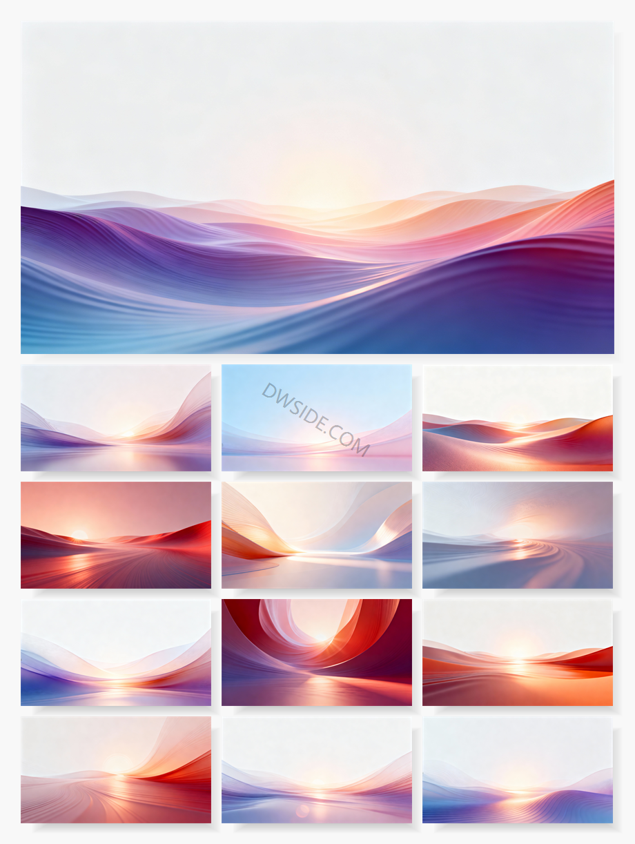 限时福利！50张2K高清渐变可商用PPT背景素材免费领！