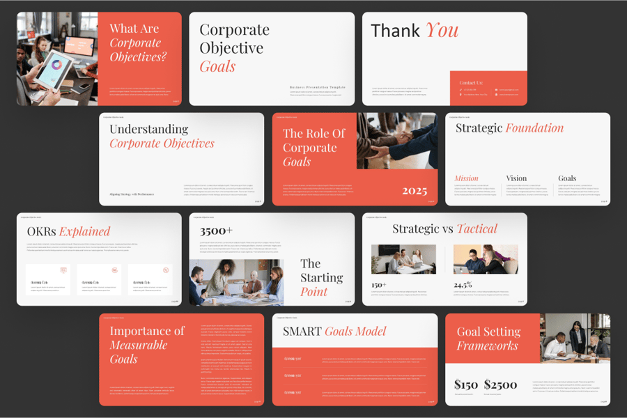 公司客观目标介绍PPT模板 (PPTX)