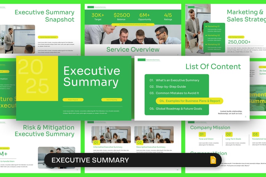 高管摘要PPT模板 (PPTX)