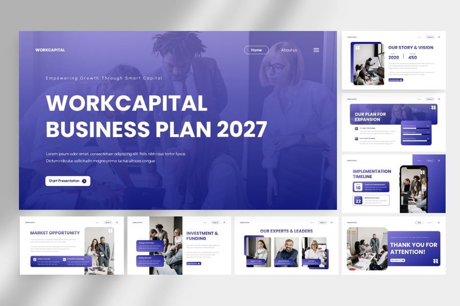 商业计划PPT模板 (PPTX)