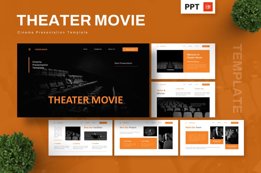 剧院电影 PPT模板 (PPTX)