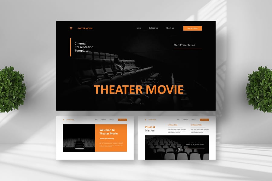 剧院电影 PPT模板 (PPTX)