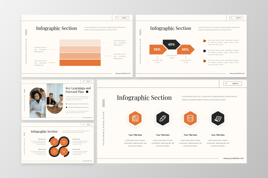 社交媒体报告PPT模板 (PPTX)