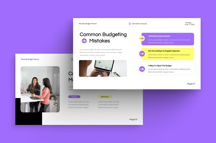 每月预算PPT模板 (PPTX)