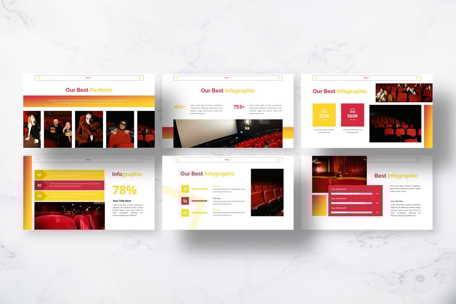 电影介绍PPT模板 (PPTX)