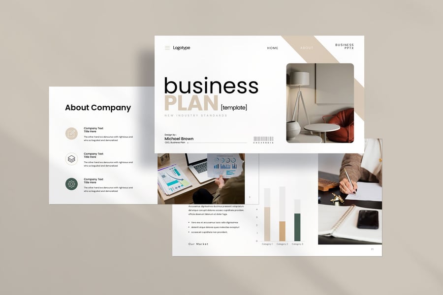 业务计划PPT模板 (PPTX)