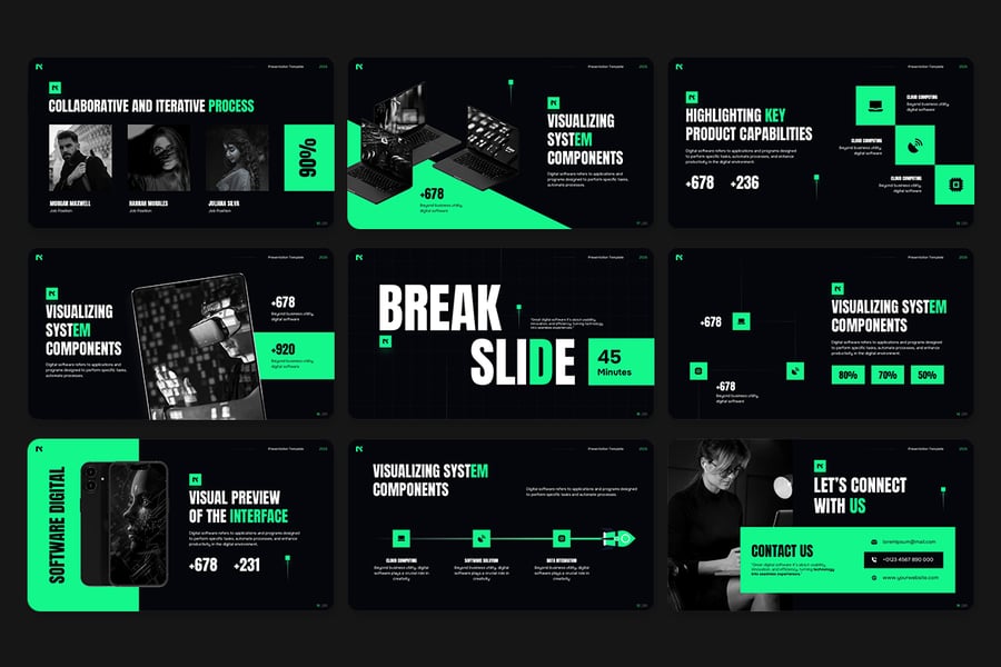 软件商业计划PPT模板 (PPTX)