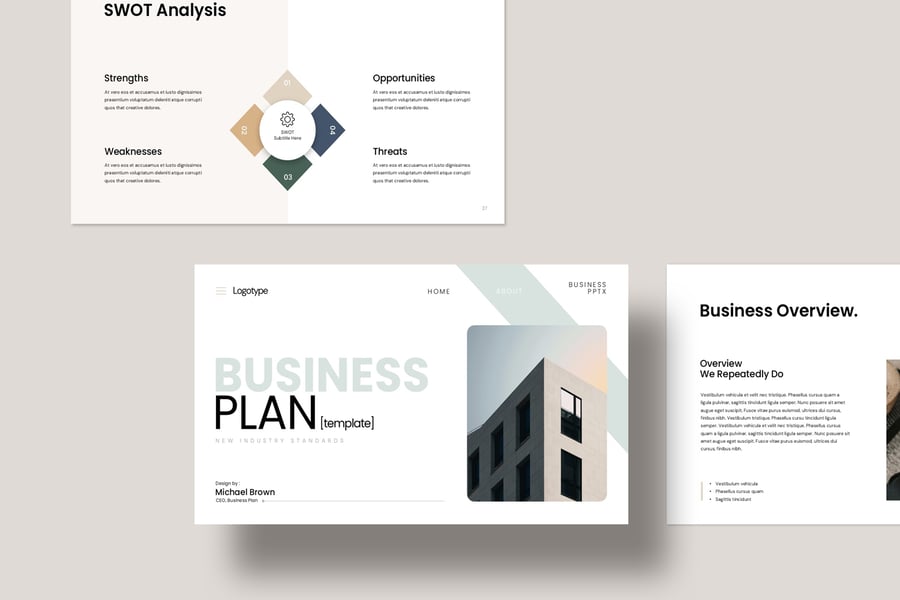 业务计划PPT模板 (PPTX)