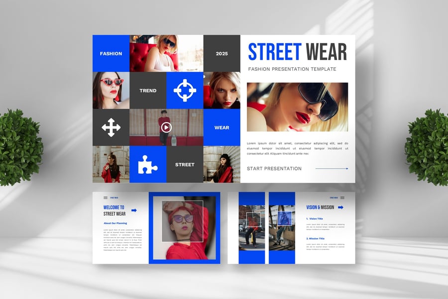 时尚服饰PPT模板 (PPTX)