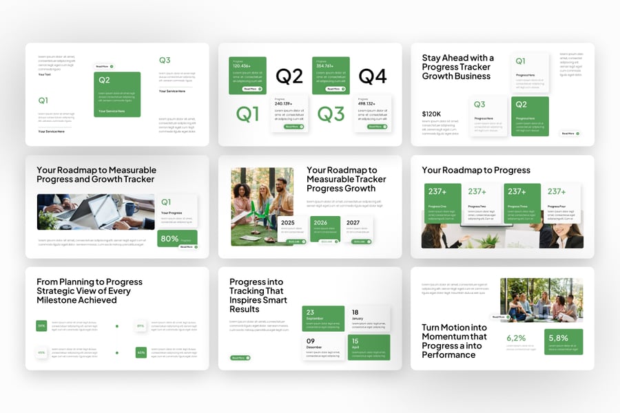 Q1 – Q4 项目进度跟踪汇报 (PPTX)