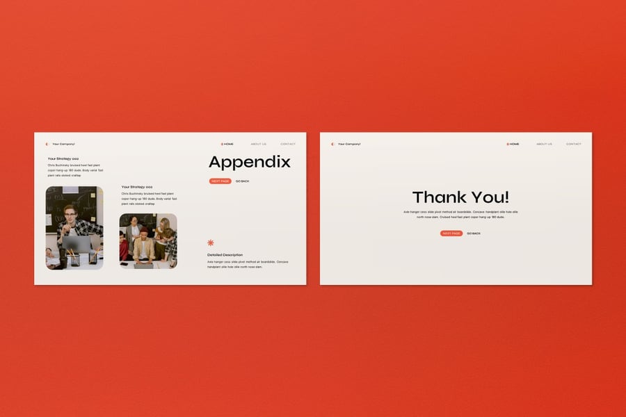 橙色现代商业计划PPT模板 (PPT,PPTX)