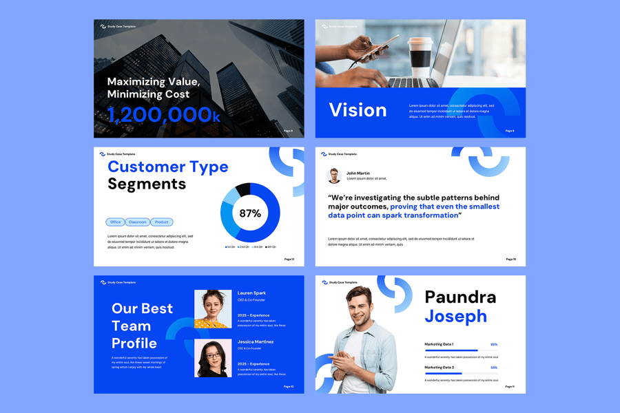 研究案例PPT模板 (PPTX)