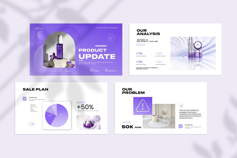 现代产品更新演示PPT模板 (PPTX)