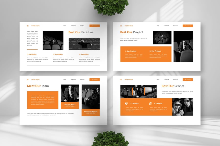 剧院电影 PPT模板 (PPTX)