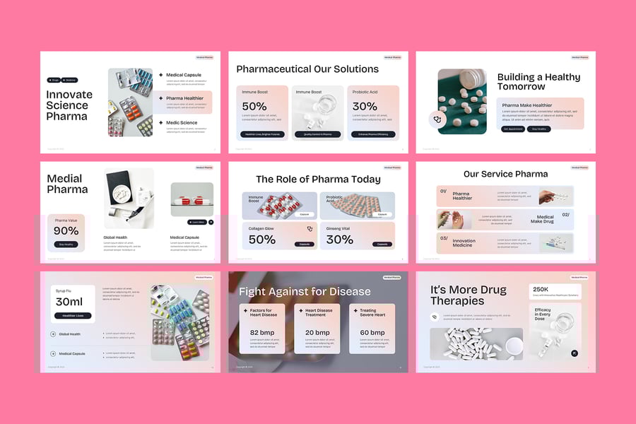 医疗药房PPT模板 (PPTX)
