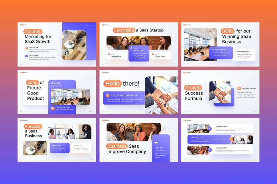 SaaS业务PPT模板 (PPTX)